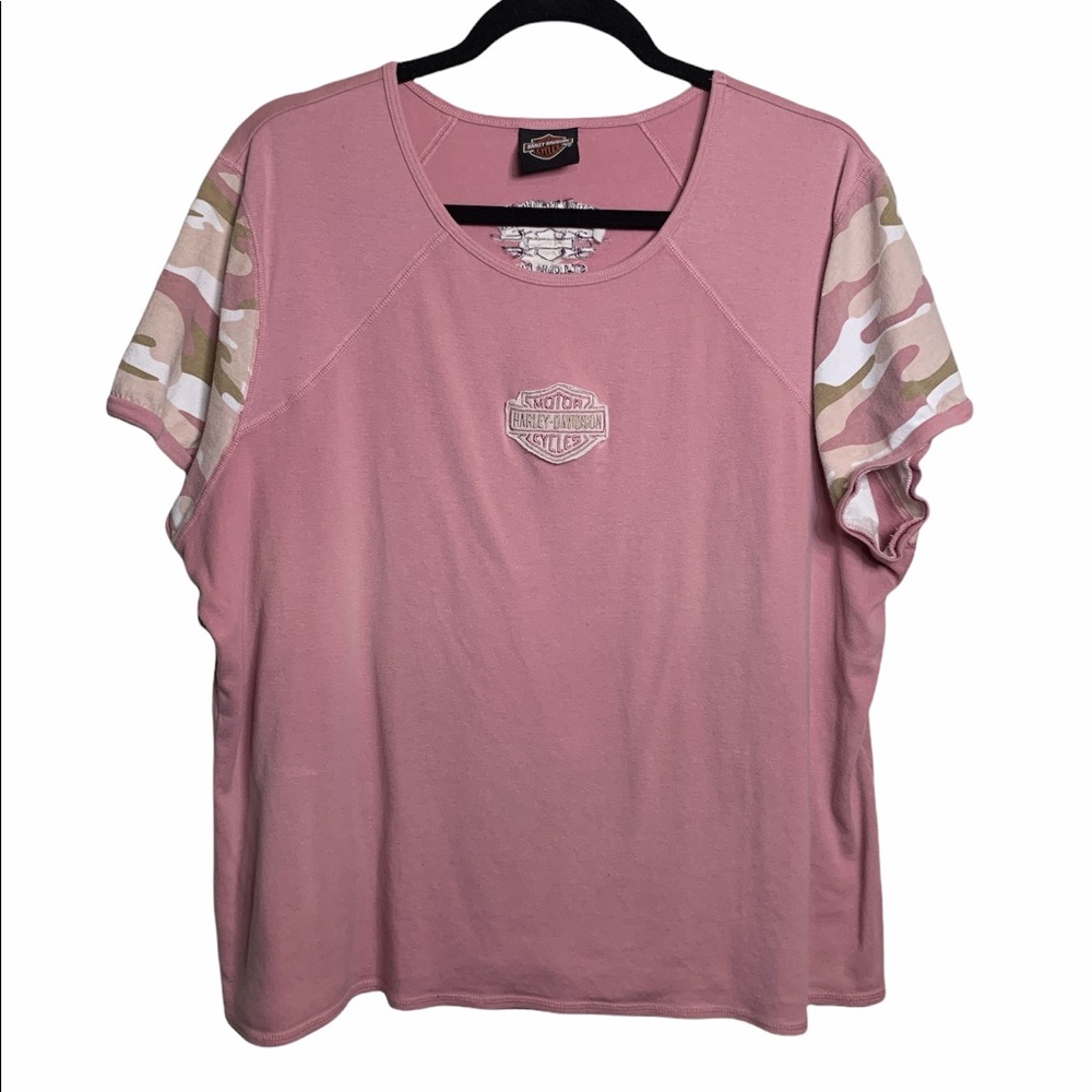 COPY - Harley-Davidson Womans Tee Sz 2W Short Sleeve camo